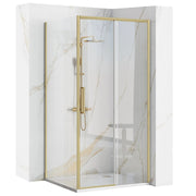 Cabina Doccia Rapid Slide Gold Brush 130x90