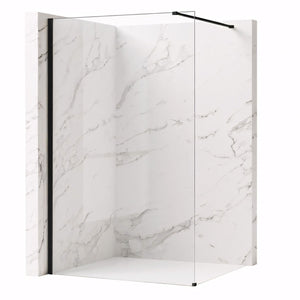 Parete Doccia Rea Flexi Transparent / Black 110