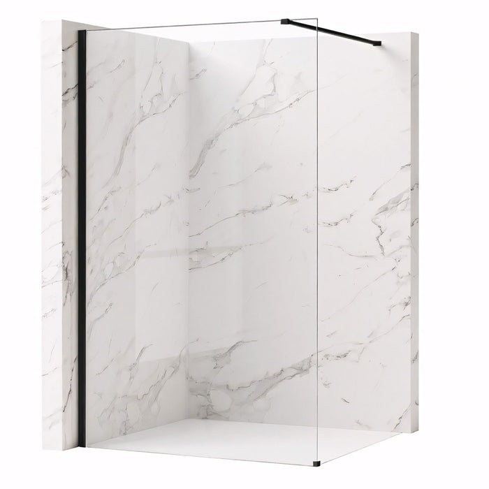 Parete Doccia Rea Flexi Transparent / Black 110