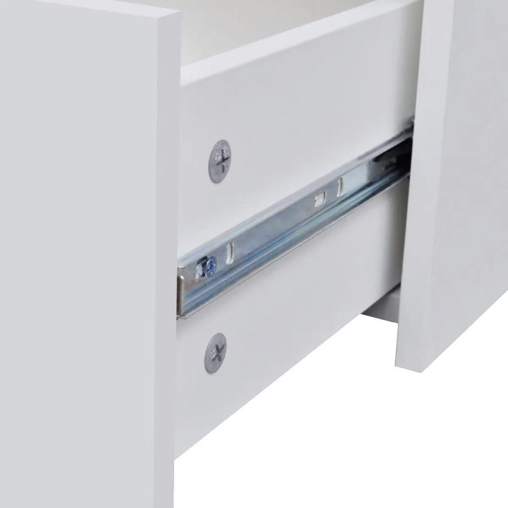 Buffet credenza mobiletto consolle mobile contenitore con 4 cassetti 71 cm bianco 4402003