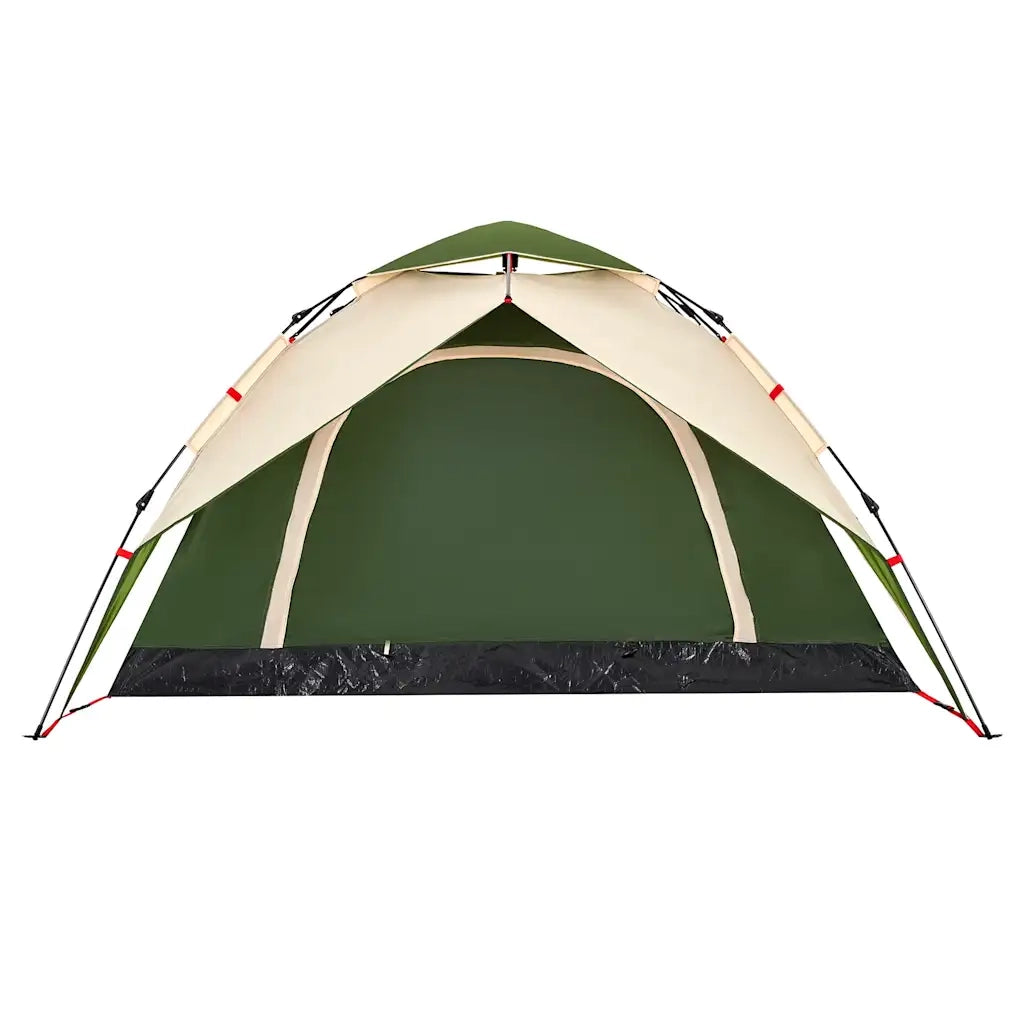 Tenda a Cupola da Campeggio 4 Persone Verde a Rilascio Rapido 4004181
