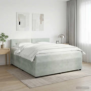 Letto box spring con materasso Grigio Chiaro 160 x 200 cm 3451709