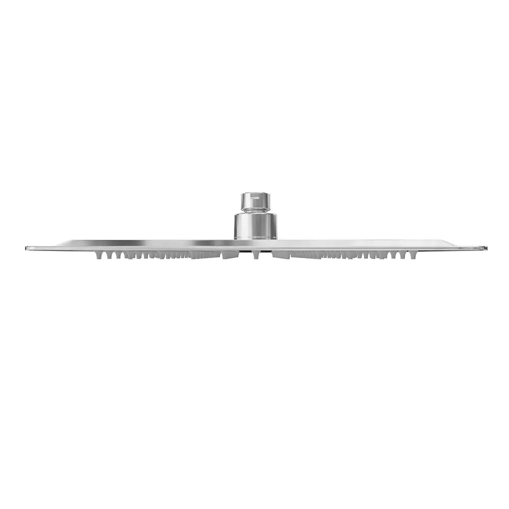 Set doccia squadrato cromato - Miscelatore incasso monocomando con braccio e soffione 20x20 cm