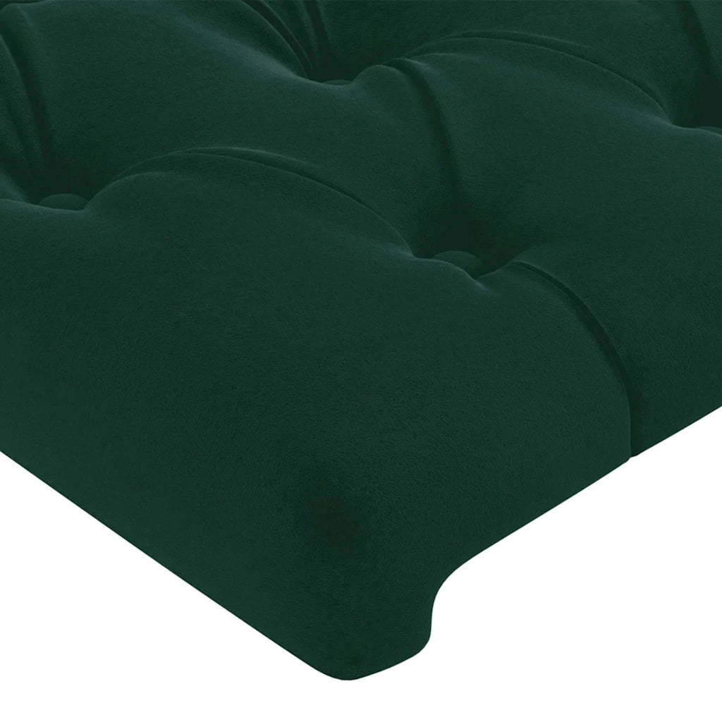 Testiera Verde Scuro 144x7x78/88 cm in Velluto 346351