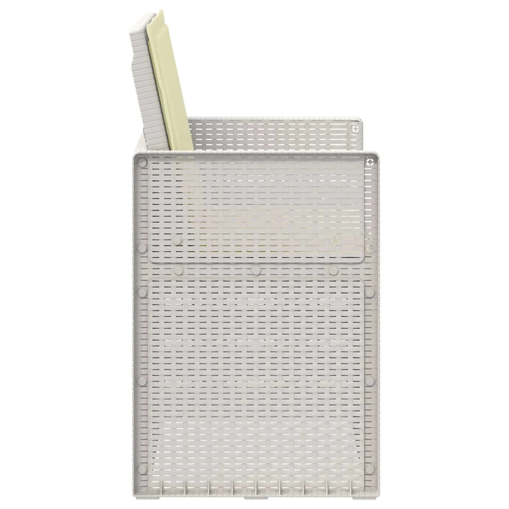 Sedie da pranzo da giardino 2 pcs Bianco e Crema PP