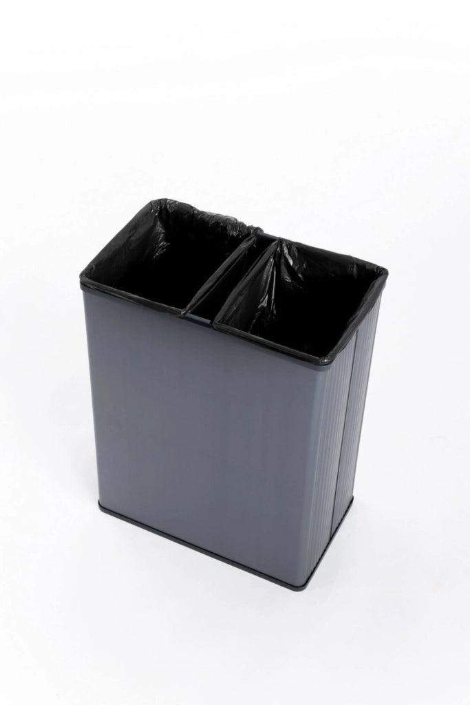Pattumiera Longueuil, Cestino portarifiuti, Bidone per raccolta differenziata, Mobile per spazzatura, 44x27 h69 cm, Blu