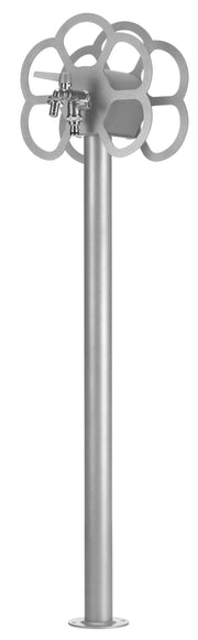 Fontana da Giardino con Rubinetto e Portatubo Integrato Belfer 42/SRF Alluminio