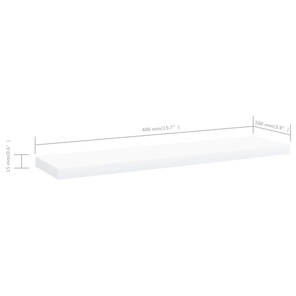 Ripiani per Libreria 4 pz Bianchi 40x10x1,5 cm in Multistrato cod mxl 59647