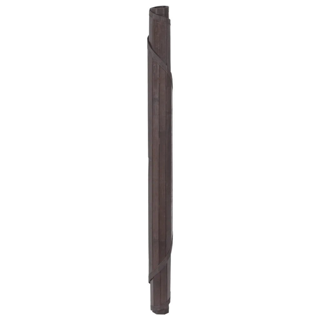 Tappeto Rotondo Marrone Scuro 80 cm in BambÃ¹