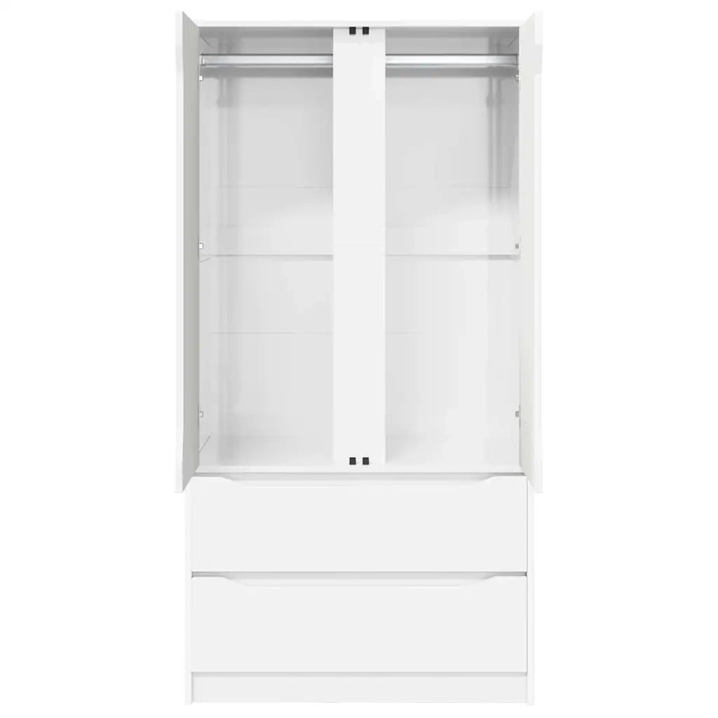 Mobile da Bagno con cassetto Bianco Lucido 79,5 x 49 x 156 cm