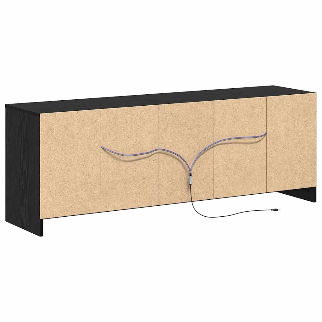 Unità TV Nero 139,5 x 34 x 50 cm Legno multistrato 869241