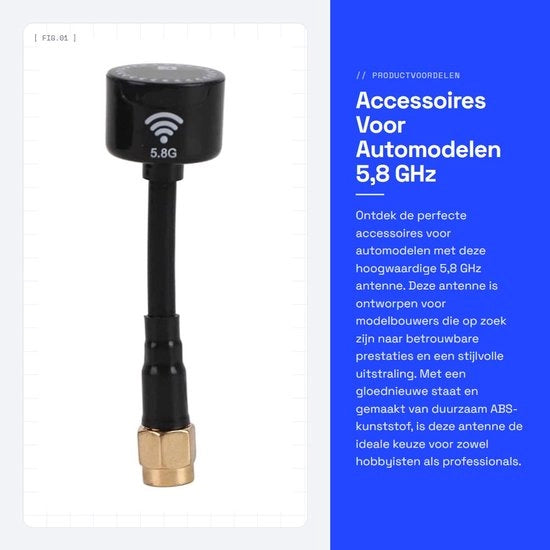 Accessori per FPV Drone 5,8 GHz - Antenna direzionale in ABS - Potenza 3dBi - Nuovo di fabbrica