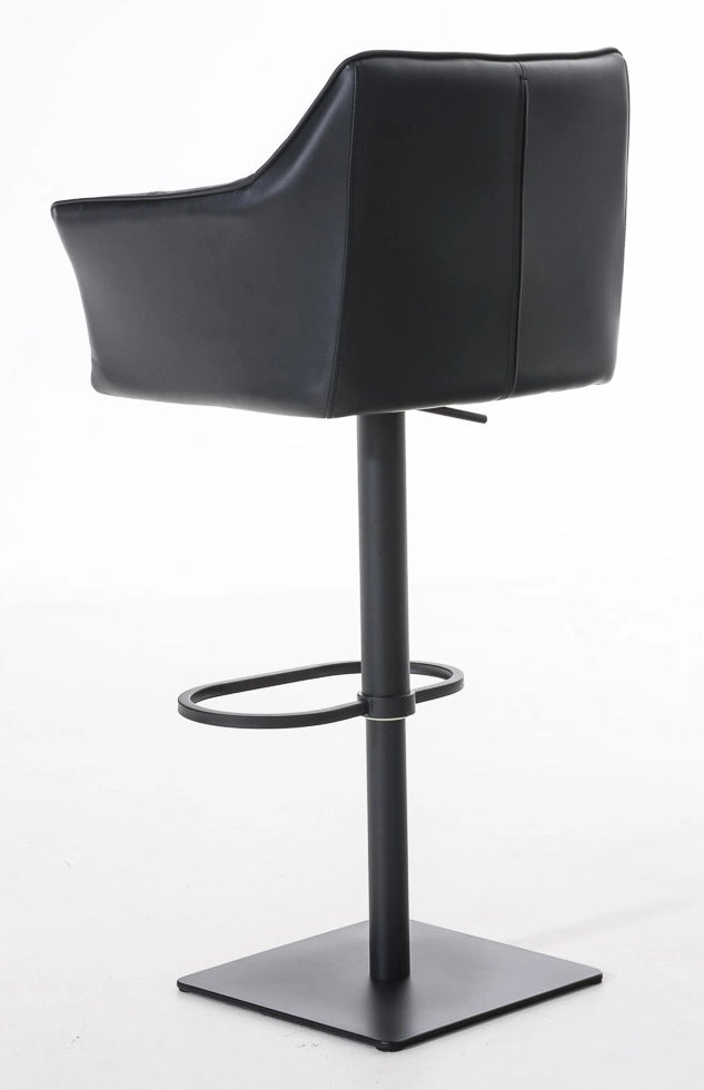 Set 2 sgabelli bar Damaso in ecopelle nera 6