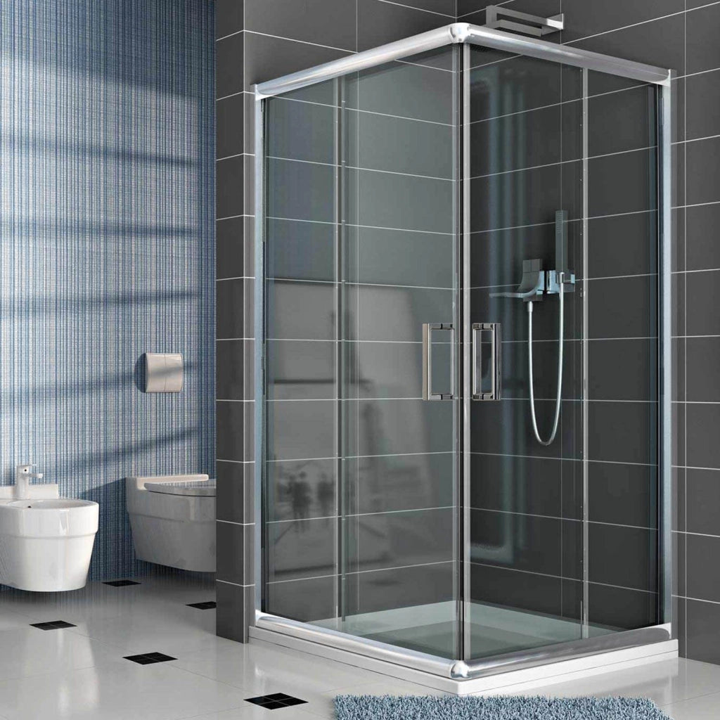 Box Doccia Rettangolare 80x100 H185 Trasparente 6mm mod. Alabama