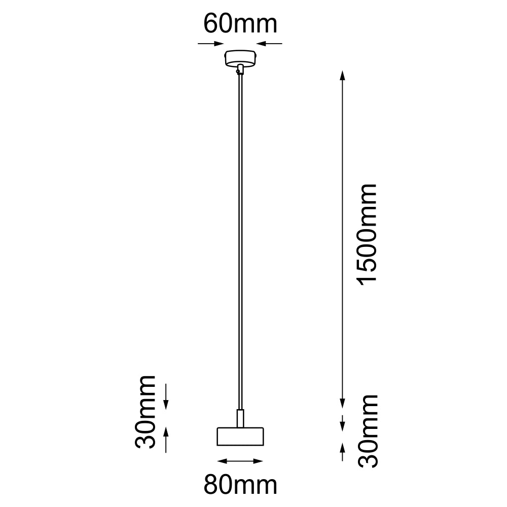 Lampada sospensione minimal bianca NO MINI GX53 9W Shilo