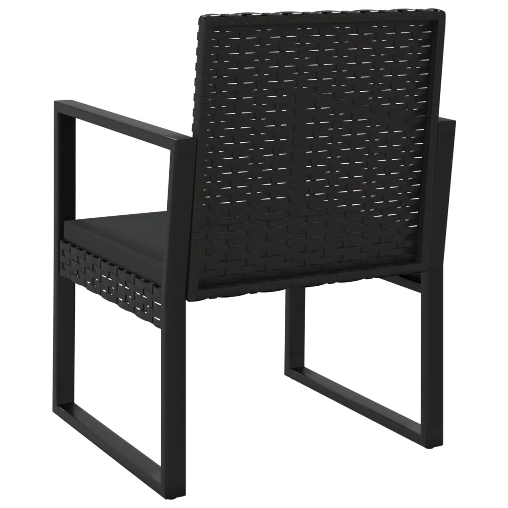 Poltrona da Giardino con Cuscino Nero in Polyrattan CFW9015321