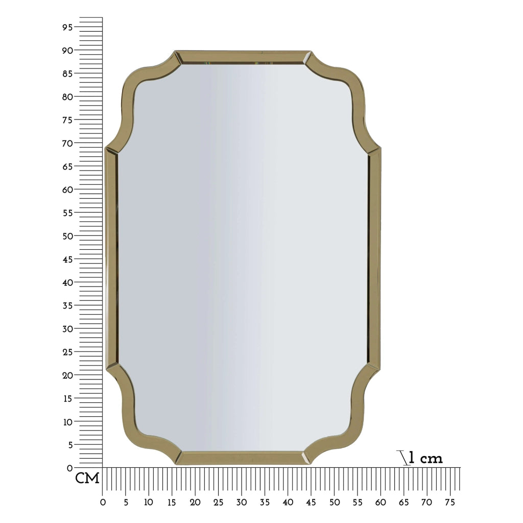 Jajce, Specchio Cornice Sagomata, 60x90h cm oro
