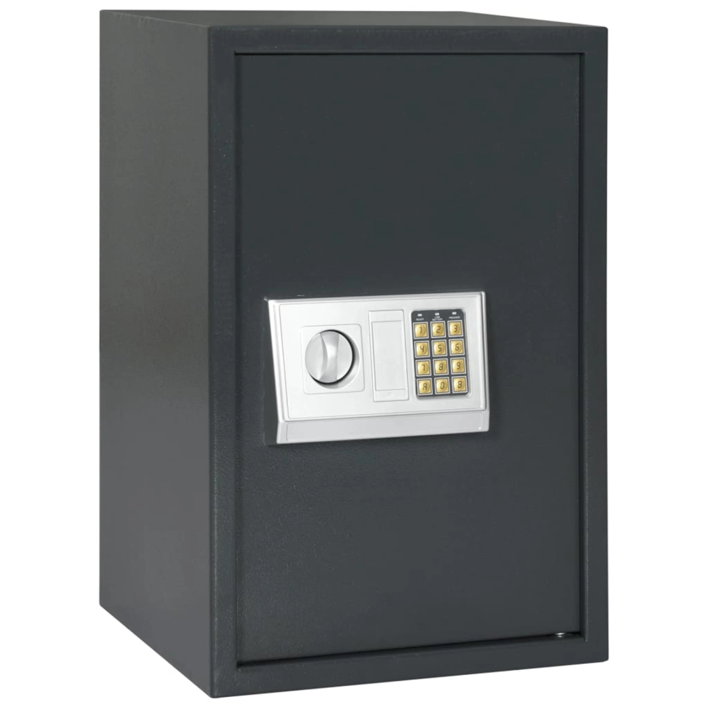 Cassaforte Digitale Elettronica con Ripiano Grigio Scuro 40x35x60 cm Acciaio