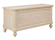Cassapanca in legno grezza l.120 p.45 h.59 (956) - Mobili 2G
