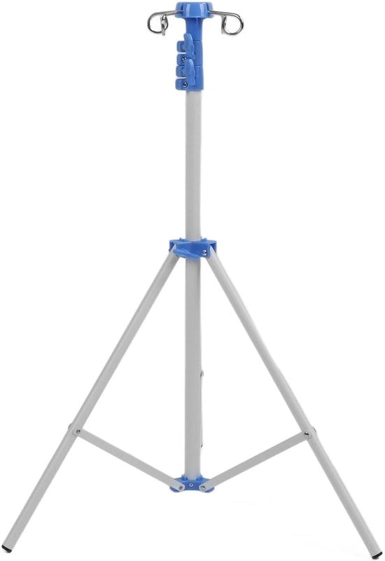 Supporto per Infusione Portatile con Regolazione di Altezza - Palo IV Trasportabile - Base di Supporto Ripiegabile - Materiale Leggero e Resistente - 4 Alcova per Sacchi Infusionali - Standard per Infusione