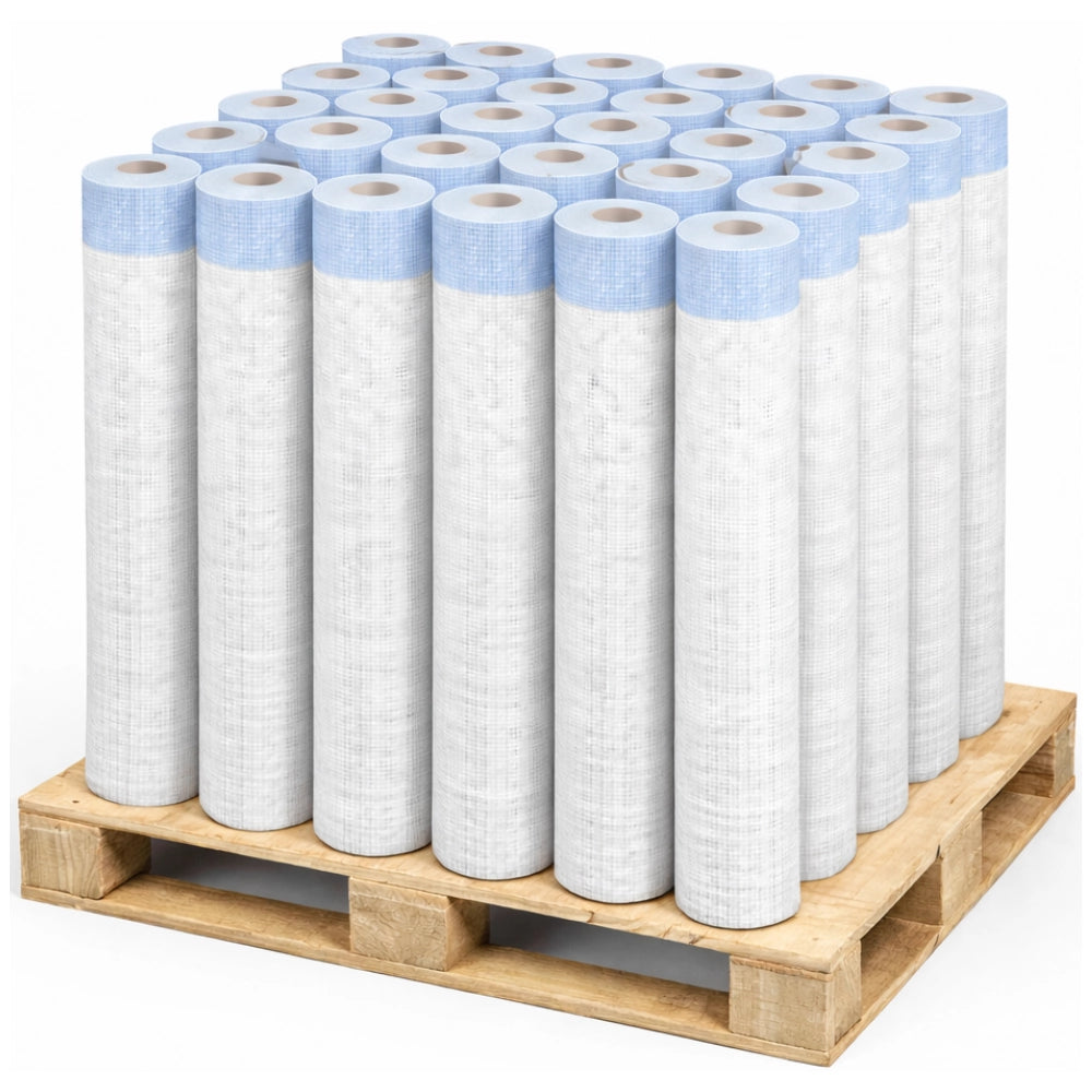 Kit 33 rotoli da 1x50 m rete in fibra di vetro per intonaco 150 gr 1650 mq