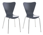 Set 2 Sedie Impilabili Calisto grigio