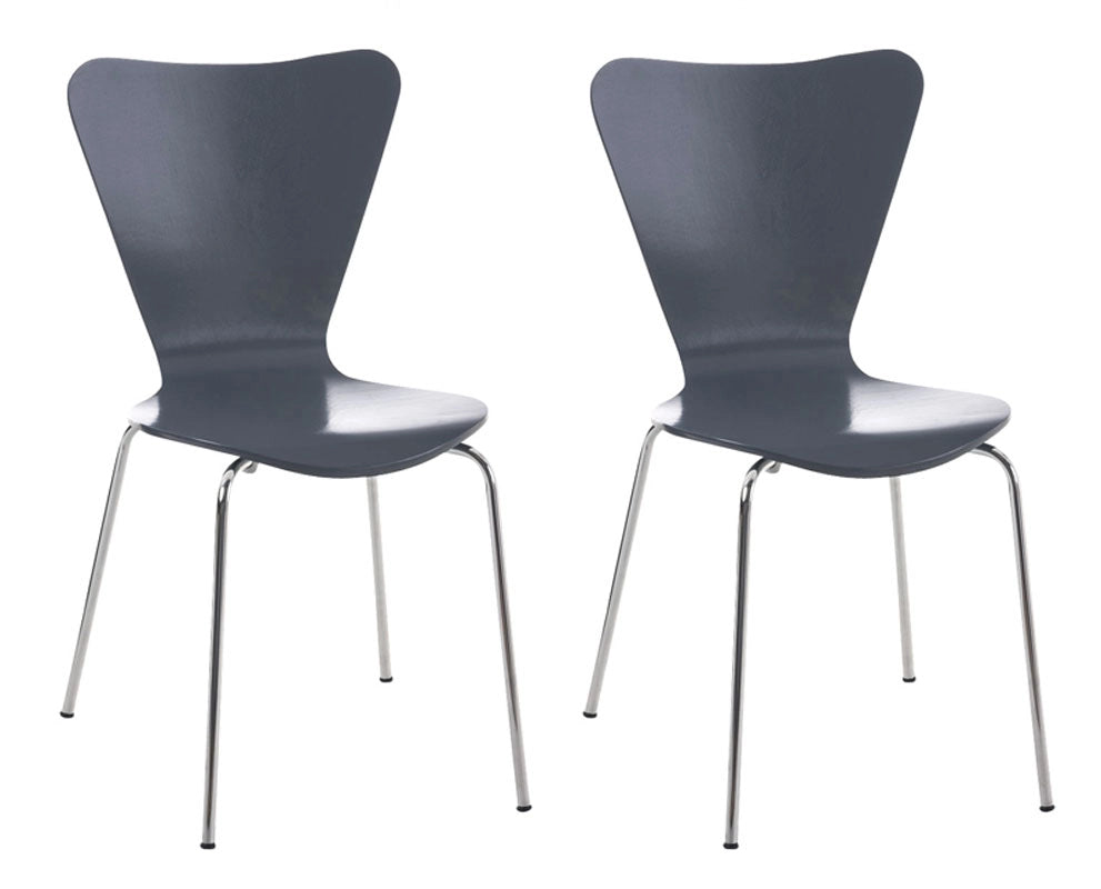 Set 2 Sedie Impilabili Calisto grigio