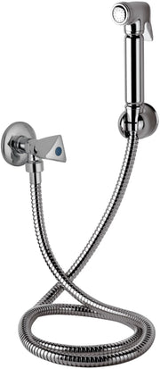 Set doccetta bidet con doccia a pulsante, flessibile, rubinetto e supporto lux - set relax