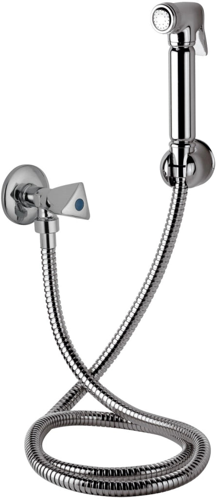 Set doccetta bidet con doccia a pulsante, flessibile, rubinetto e supporto lux - set relax