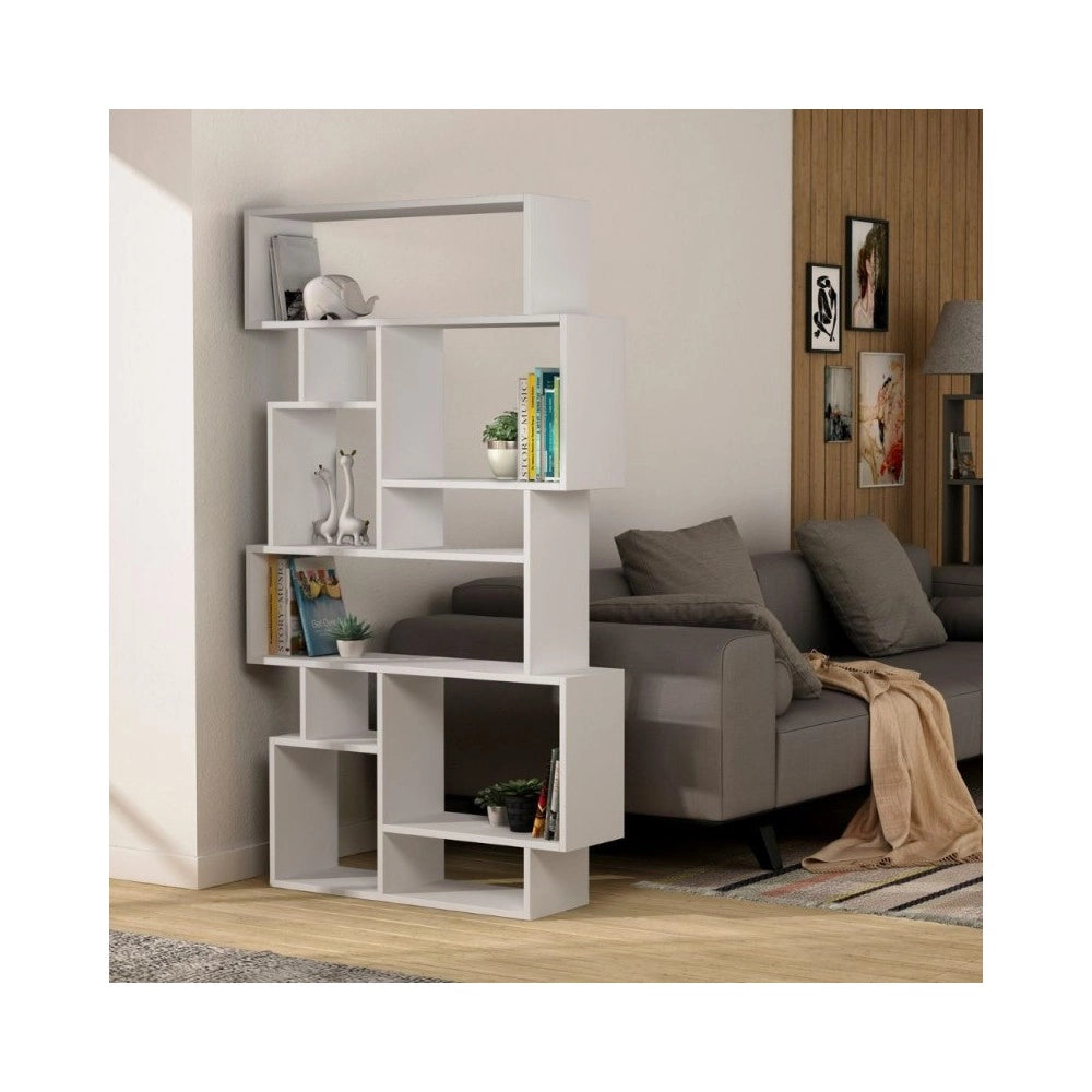 Libreria orizzontale bifacciale Karmato 96x168,5 colore bianco