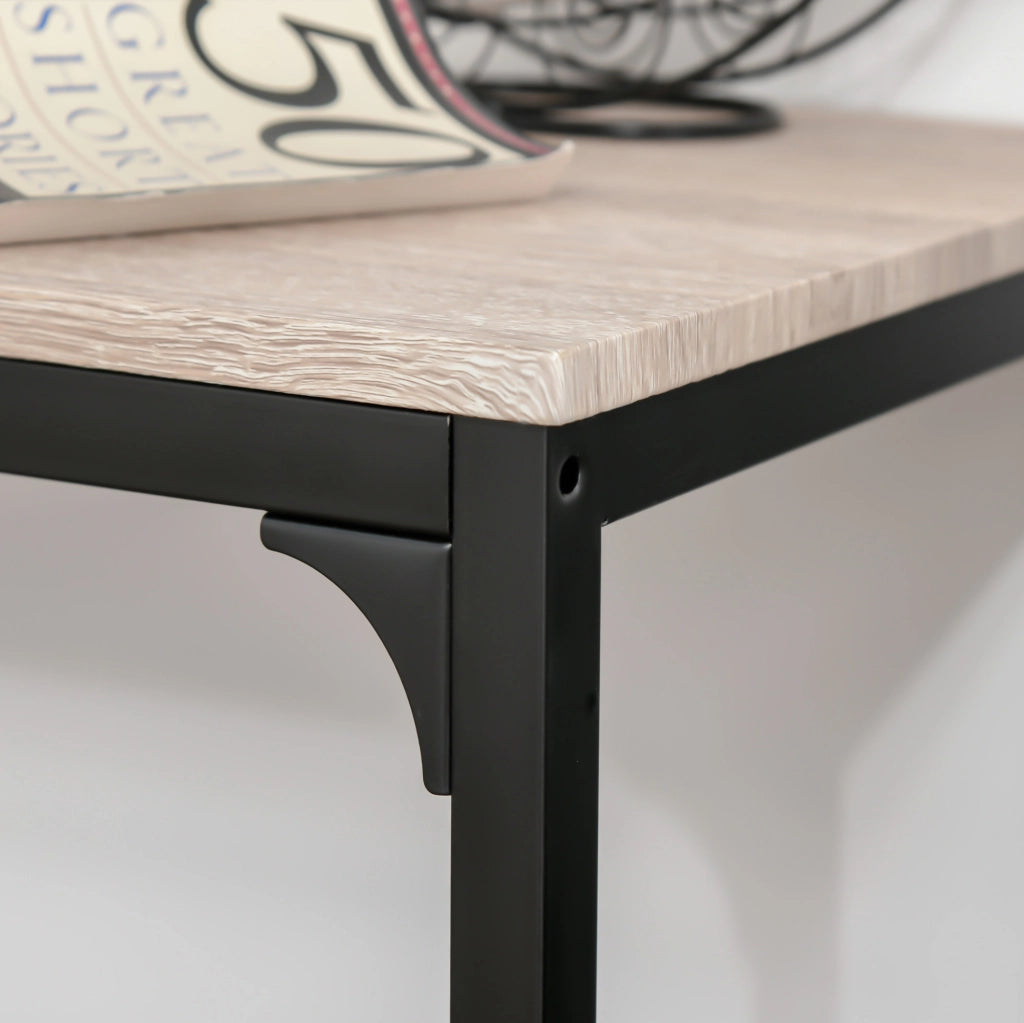 Set tavolo bar con 2 sgabelli; struttura stabile; facile da pulire; MDF; naturale