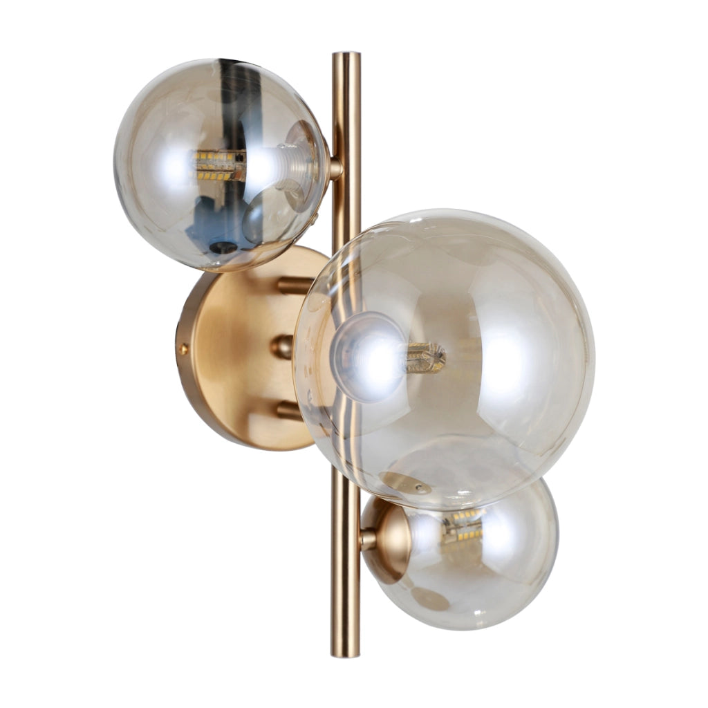 Applique CANELLO Ottone/Vetro 3xG9 Italux WL-406007-3-HBR
