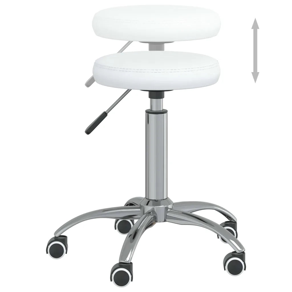 Sedia da Ufficio Girevole Bianca in Similpelle 333151