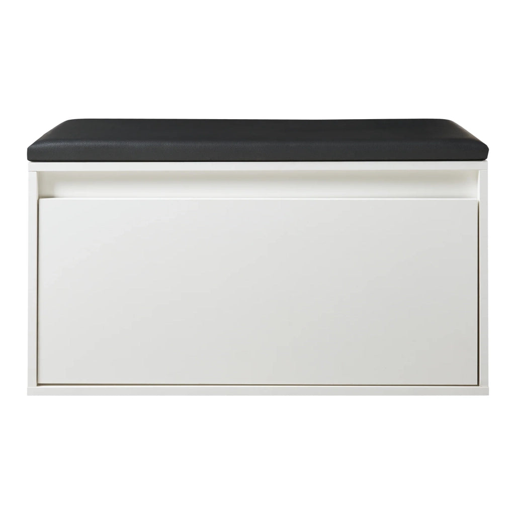 Panca portascarpe 80 x 39 x 45 cm bianco nero 03_0008976