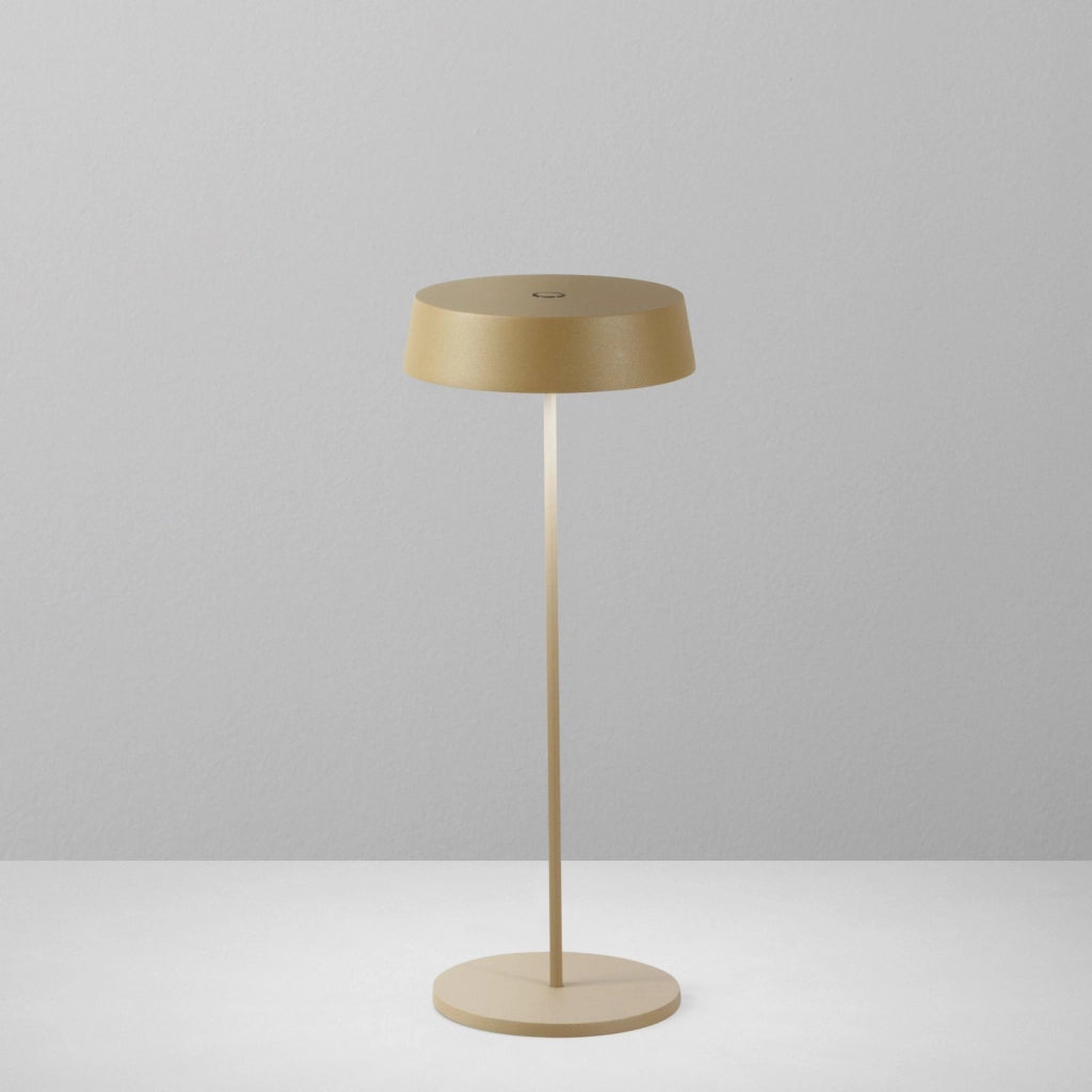 LAMPADA DA TAVOLO RICARICABILE LED COCKTAIL ORO 2,2W 192LM 3000K DIMMERABILE IP54 29,5X12X12CM