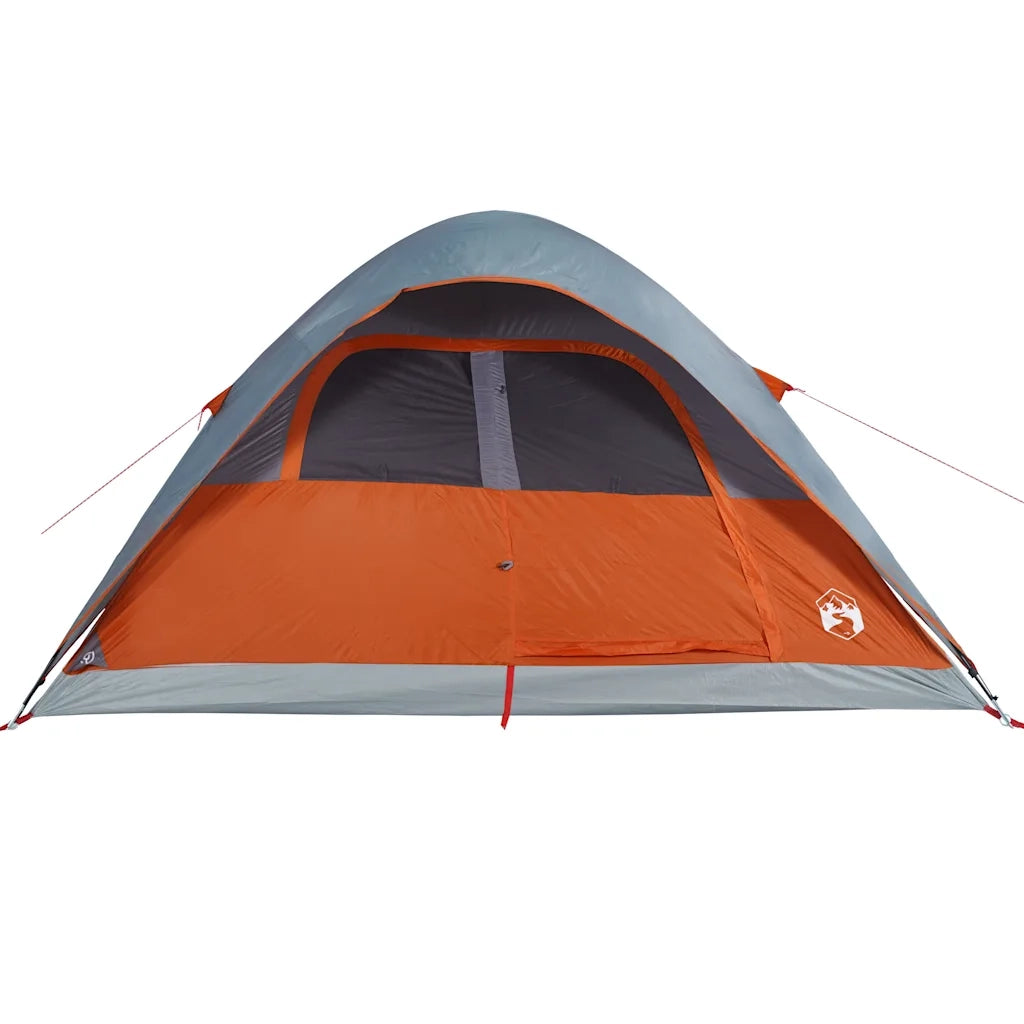 Tenda Familiare a Cupola 6 Persone Arancione Impermeabile