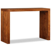 Tavolo Consolle in Legno Massello Finitura Ambra 110x40x76 cm 244671