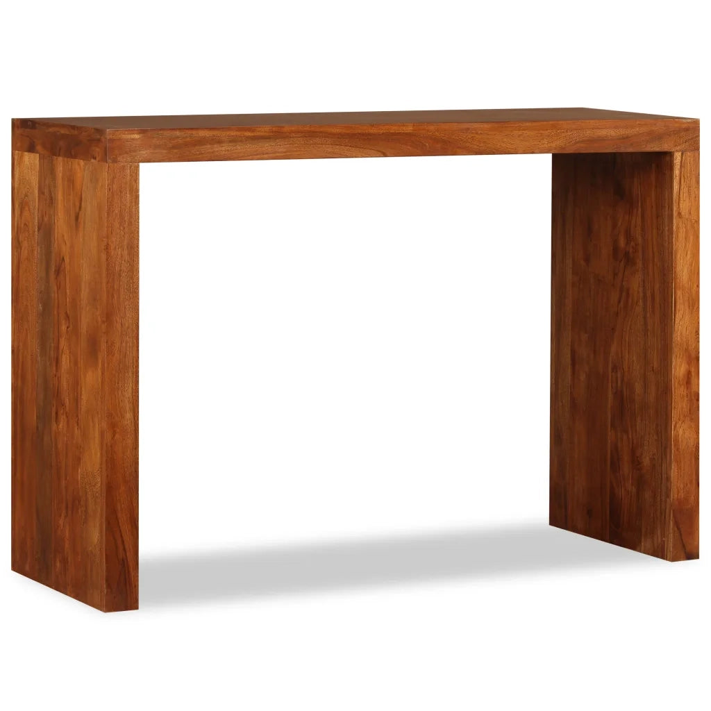 Tavolo Consolle in Legno Massello Finitura Ambra 110x40x76 cm 244671