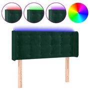 Testiera | Testata a LED Verde scuro 93x16x78/88 cm in Velluto