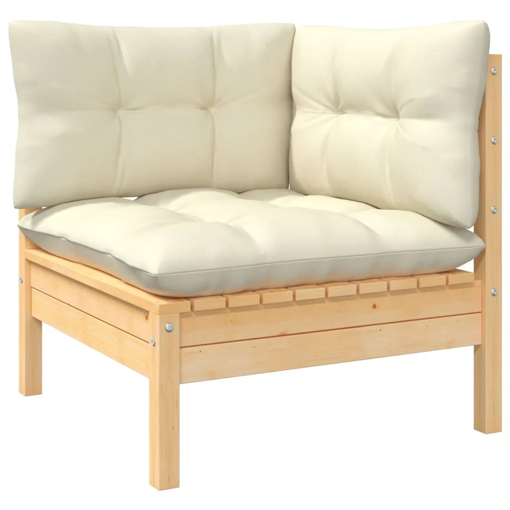 Set di mobili da giardino mobili da esterno 8 pezzi con cuscini legno di pino color crema 02_0017565