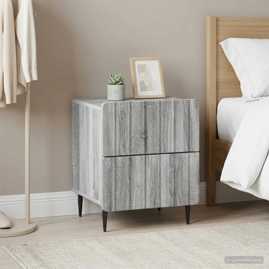 Armadio da Notte 2 pcs Grigio Sonoma 43 x 34,5 x 49,5 cm 894308