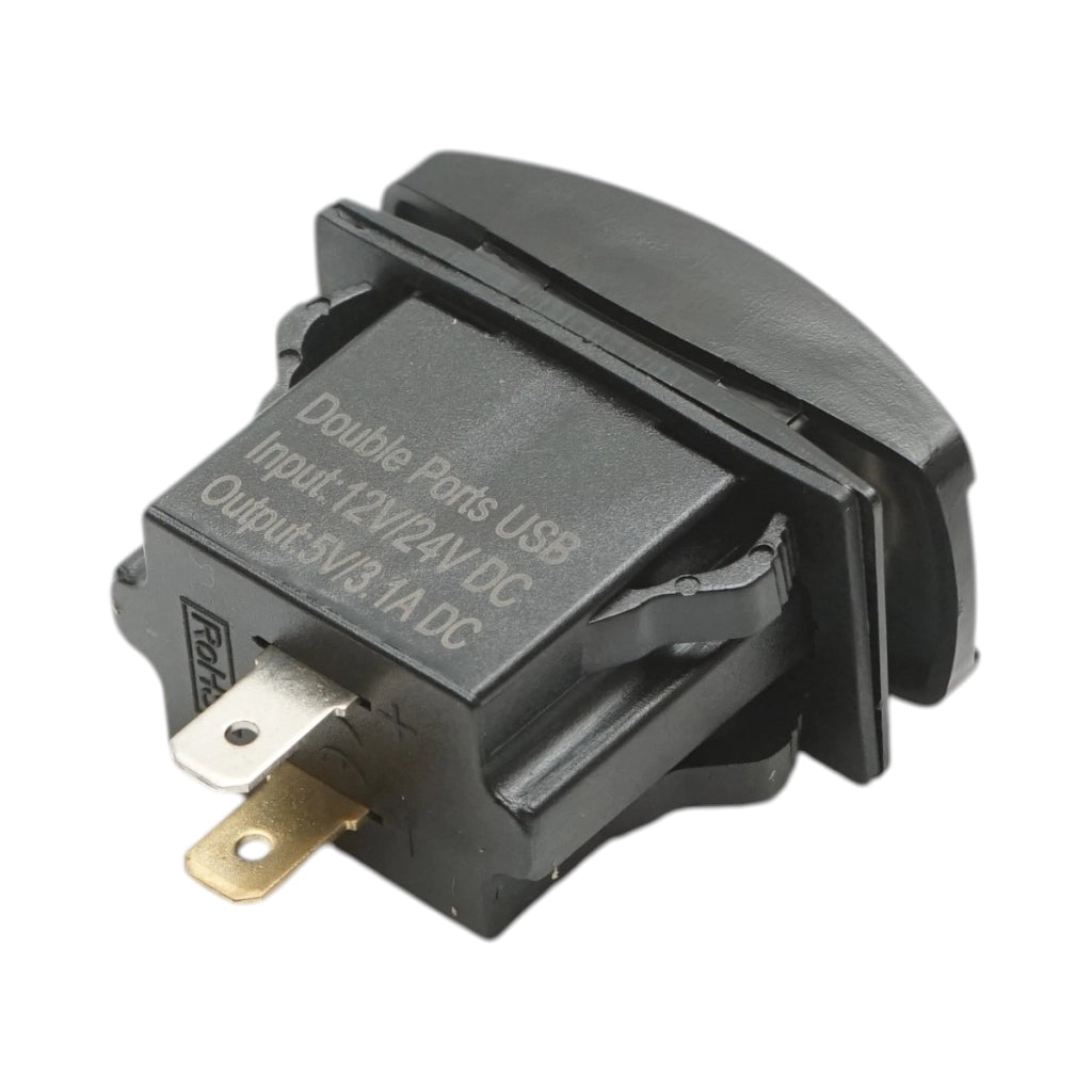 Caricabatterie per presa accendisigari da auto 12V/24V, 2xUSB 5V/3.1A DC