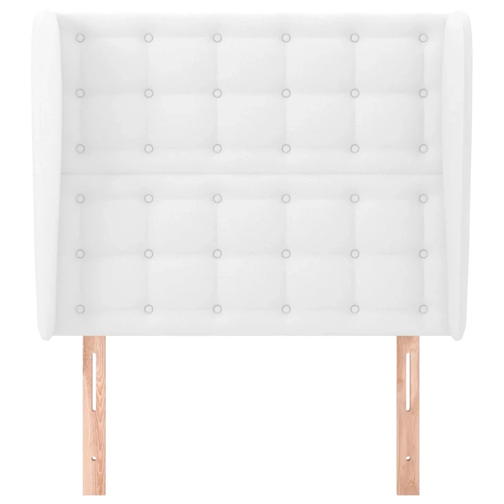 Testiera ad Orecchio Bianca 83x23x118/128 cm in Similpelle 3118029