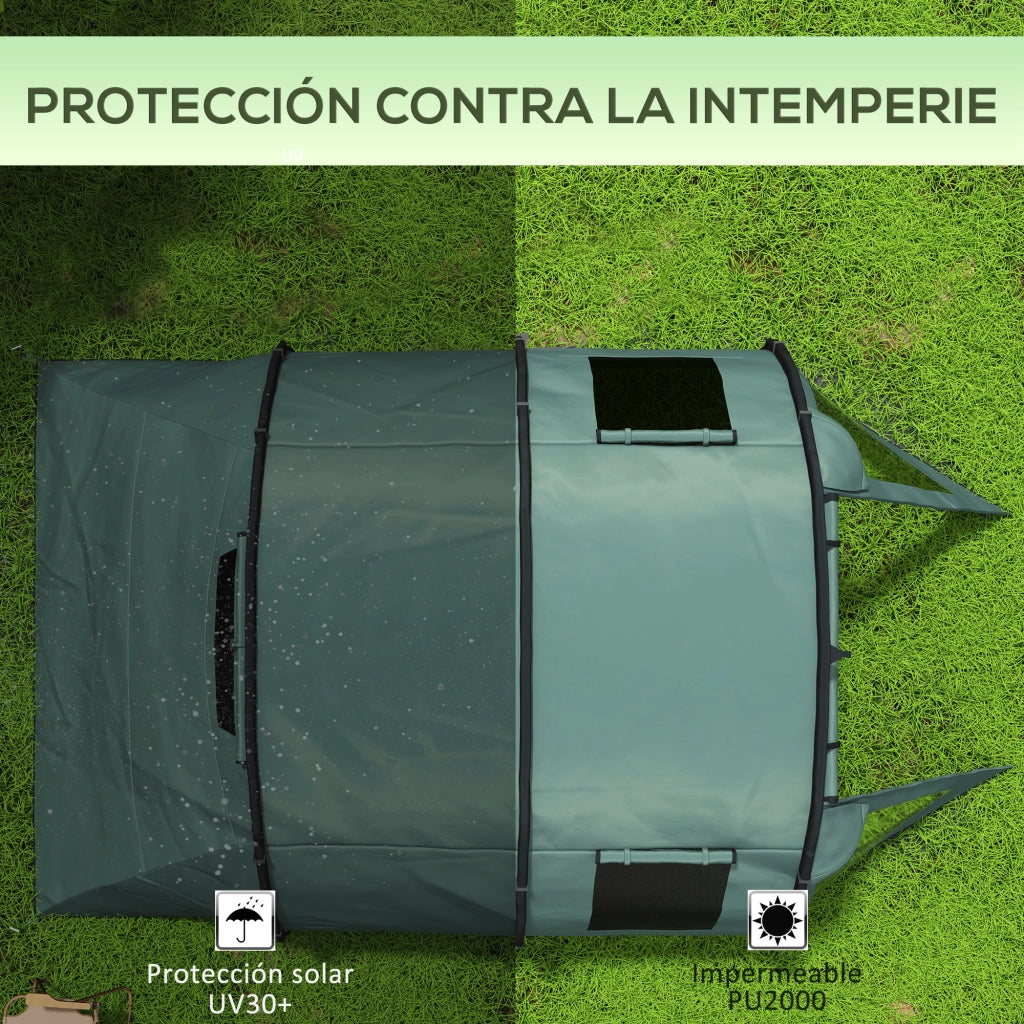 Tenda da Campeggio 3 Posti Impermeabile ¨C zephmum ¨C Verde 475x264x172 cm