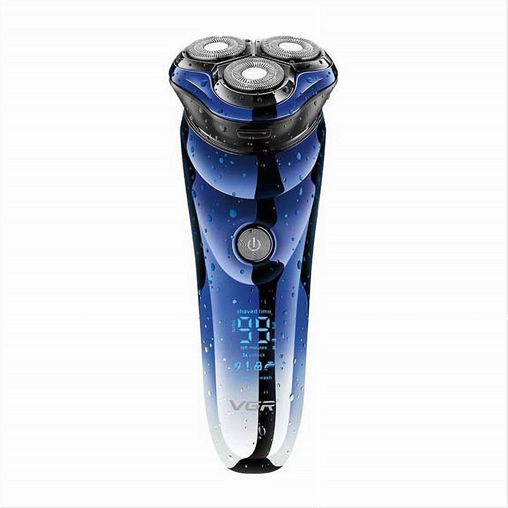 Trade Shop - Rasoio Elettrico Impermeabile Regolabarba Senza Fili Batteria Ricaricabile V-305 -