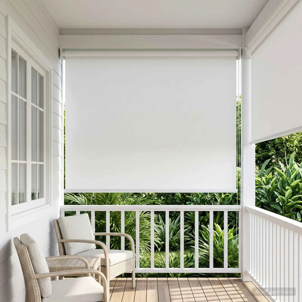 Voletta a rullo con protezione UV Bianco 80 x 230 cm Poliestere