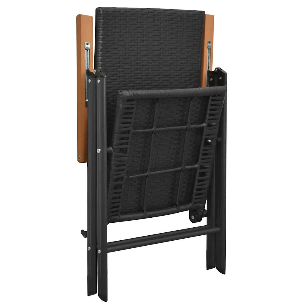 Set da Pranzo da Giardino 3 pz Nero e Marrone 3060088