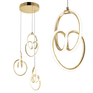 Lampada A Sospensione Led G082-3cpr Gold