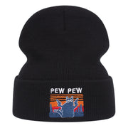 Cappelli invernali caldi lavorati a maglia con ricamo "Naughty Cat", neri.