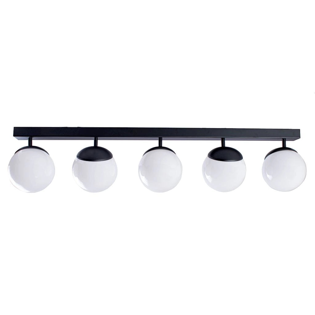 Plafoniera a barra Milagro Sfera nero/bianco 5xE14